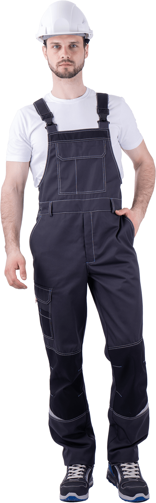 Полукомбинезон ТУРБО SAFETY (т.серый/чёрный)
