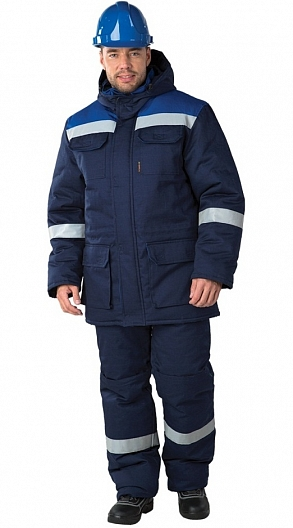 Костюм АНТИСТАТ зимний с ПК (т.синий/василёк)