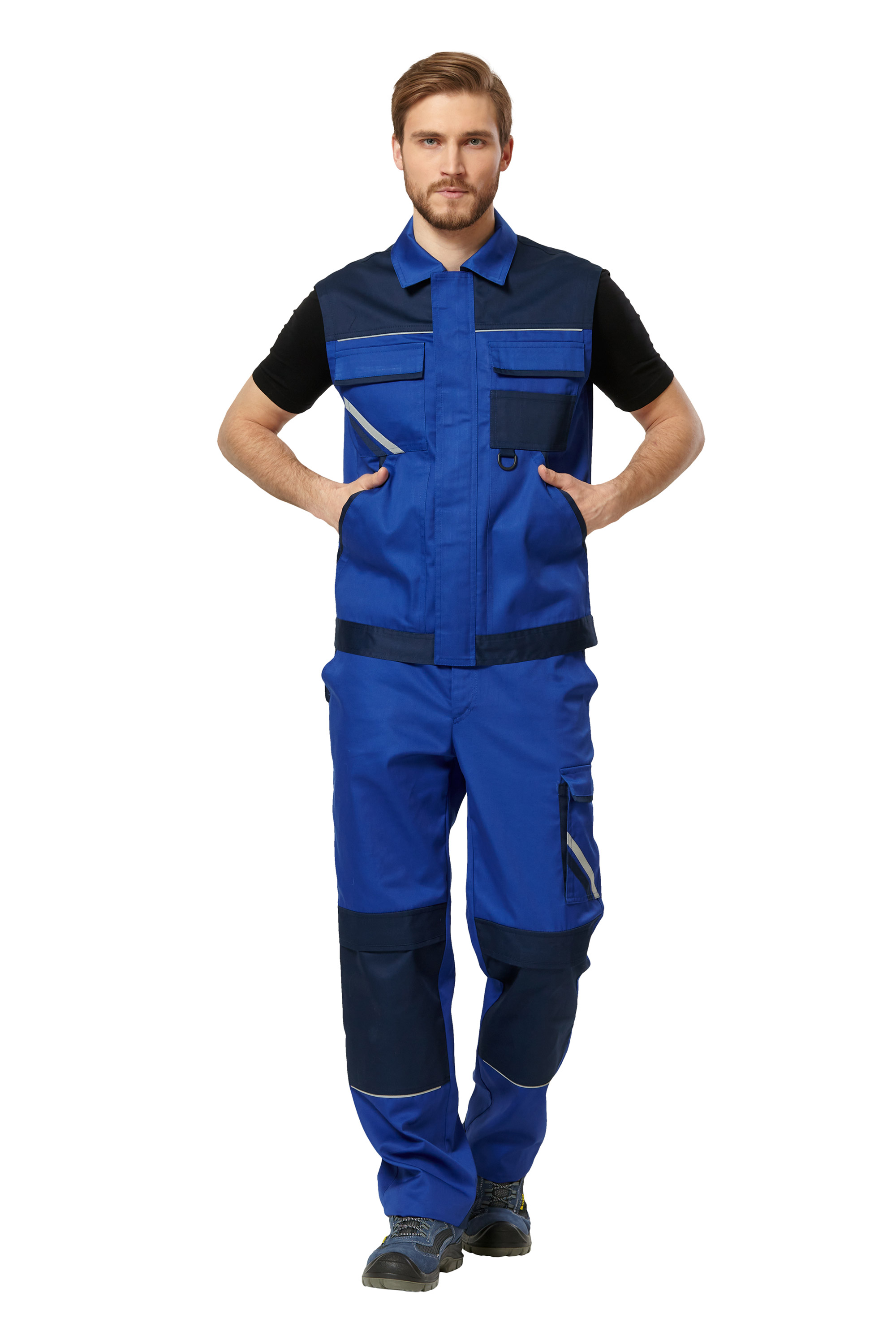 Жилет МЕГАПОЛИС (васильковый/т.синий)