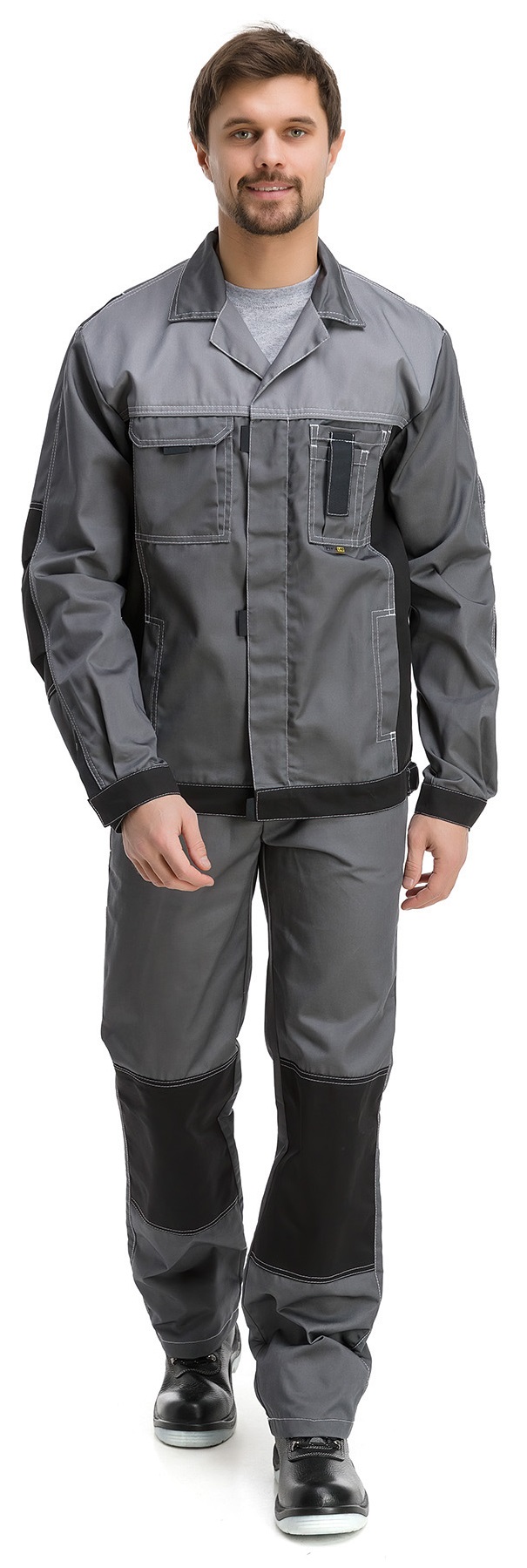 Костюм RONTA KS212 с ПК (т.серый/серый/черный)