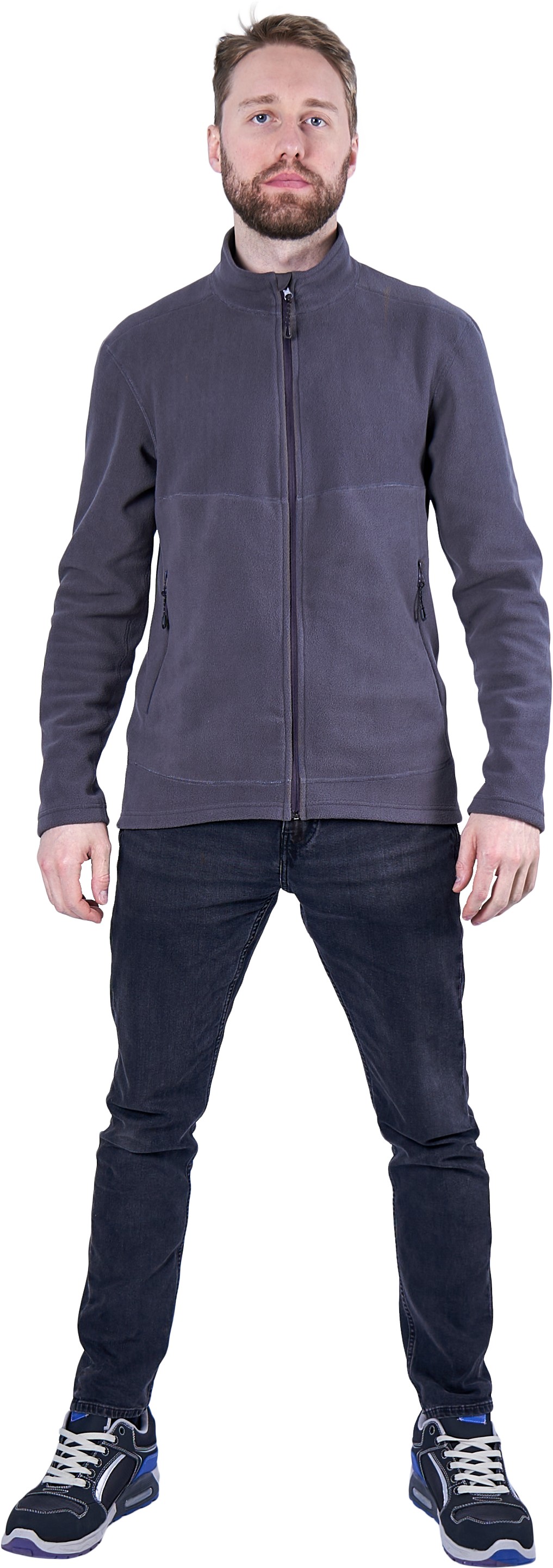 Куртка флисовая ФЬЮЖЕН (т.серый)