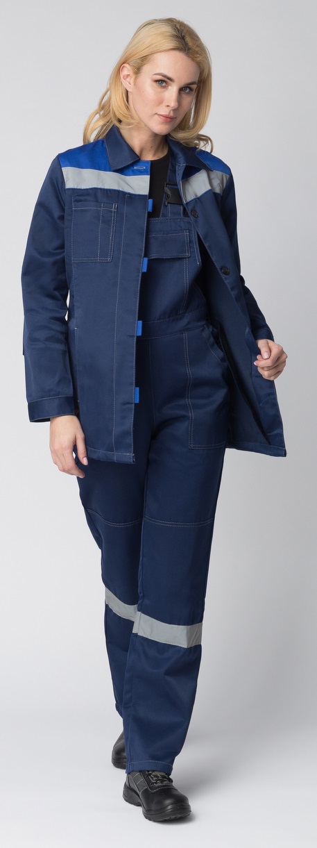 Костюм ВЕСНА-2 СОП CH женский с ПК (т.синий/васильковый)