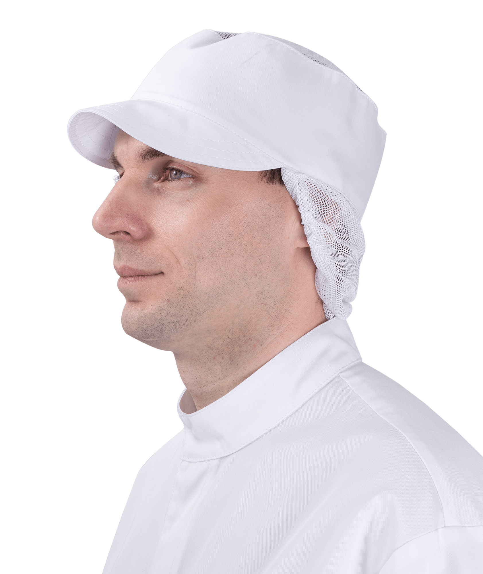 Шапочка ПИЩЕВИКА с козырьком (белый)