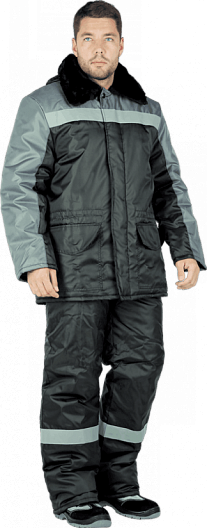 Куртка РЕГИОН зимняя (черный/серый)
