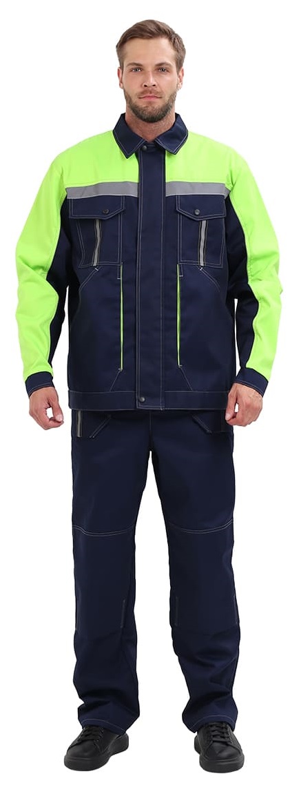 Костюм ОПТИМАЛЬНЫЙ с БР (т.синий/лимонный)