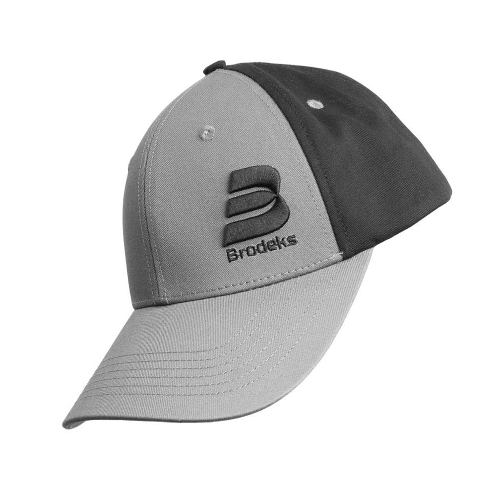 Бейсболка BRODEKS KM130 (серый/черный)