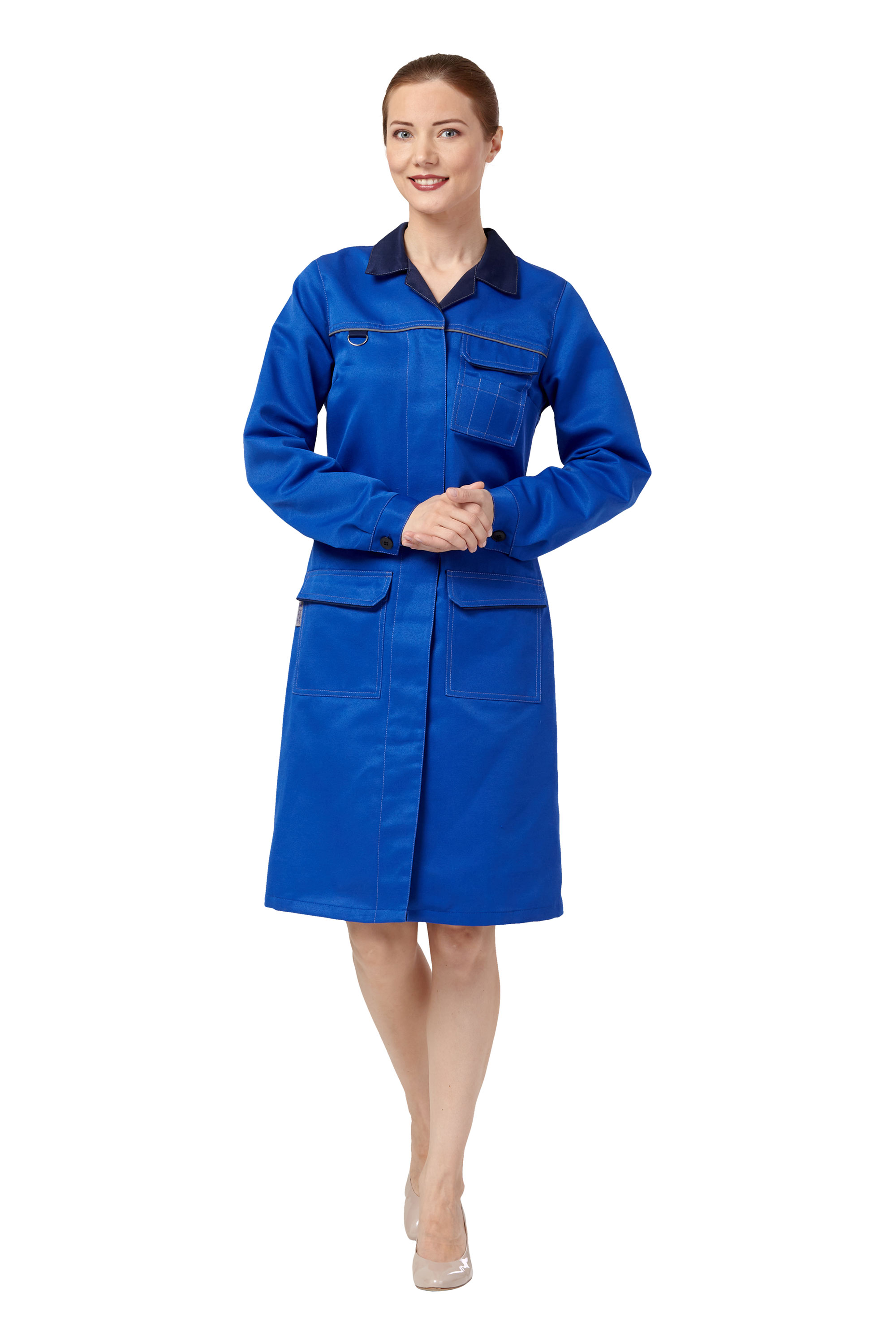 Халат СТРАЙК женский (василек/синий)