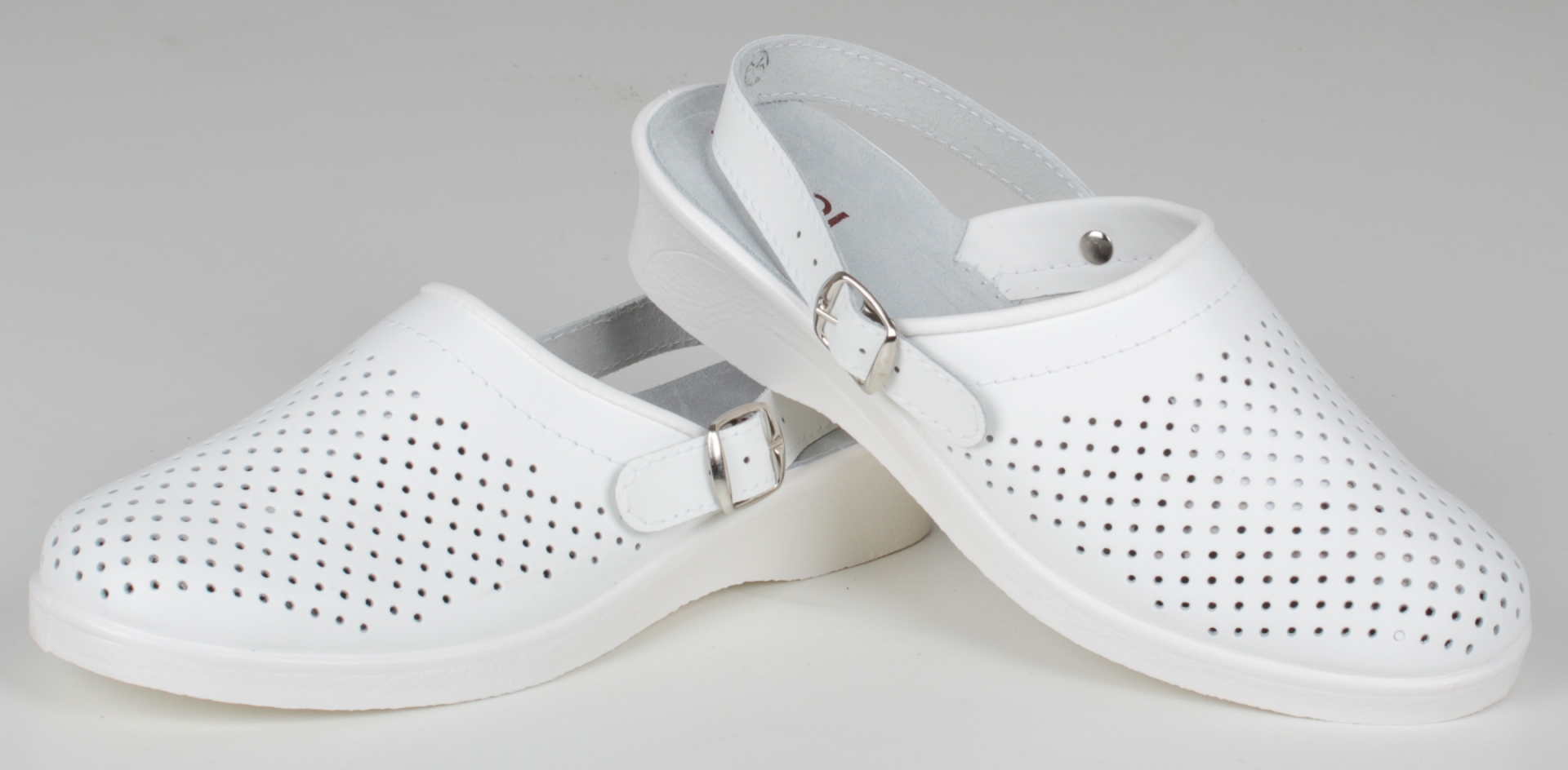 Сабо ЭМАНУЭЛА ПВХ ALMI 6802-00101 женские нат.кожа (белый)