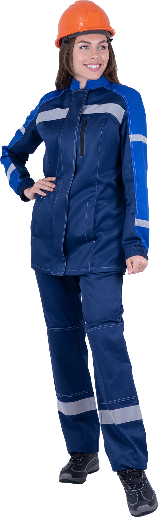 Костюм РОУД женский с БР (т.синий/васильковый)