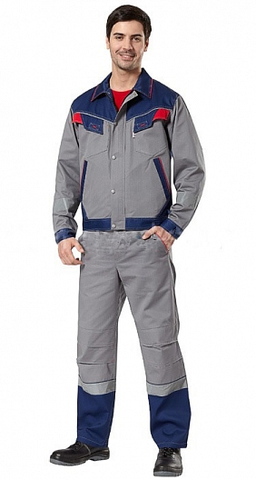 Костюм с БР (серый/синий/красный)