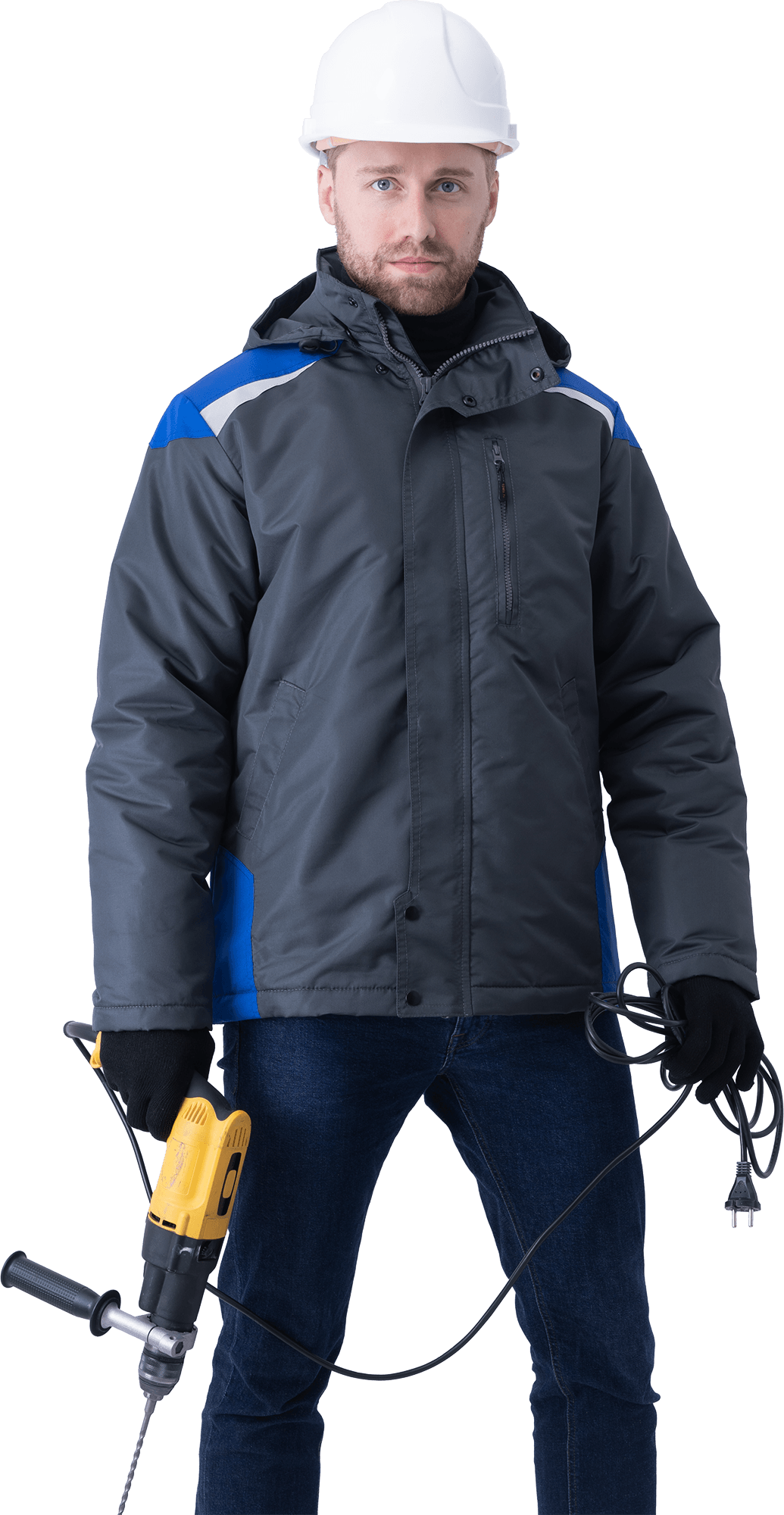 Куртка ШТУРМАН демисезонная (серый/васильковый)