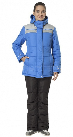 Куртка АНГАРА женская (васильковый/серый)
