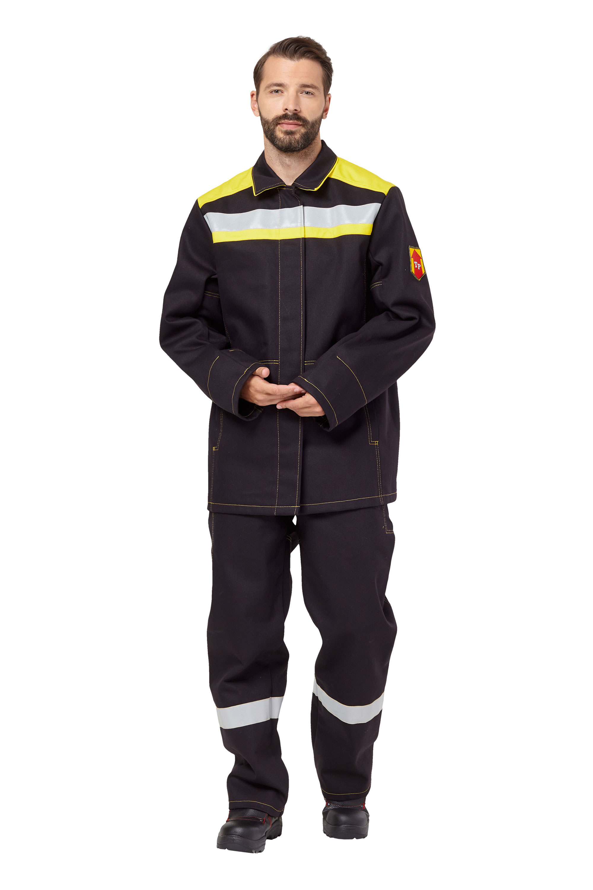 Костюм сварщика ФАЙМЕР 2 с БР (черный/желтый)