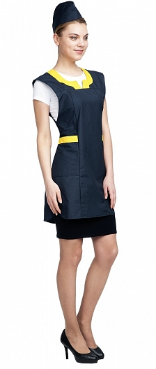 Униформа НИКА фартук пилотка (т.синий/желтый)