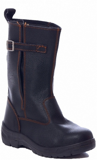 Сапоги МАСТЕР ПУ иск.мех юфтевые (черный)