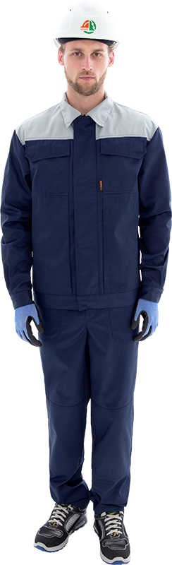 Костюм ТЕХНИК 2 с ПК (т.синий/серый)