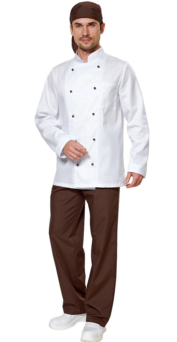 Костюм ПОВАРСКОЙ (белый/шоколад)