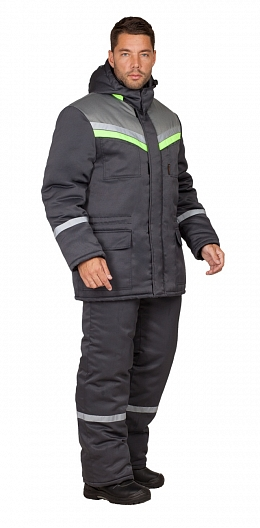 Куртка ВЬЮГА зимняя (т.серый)