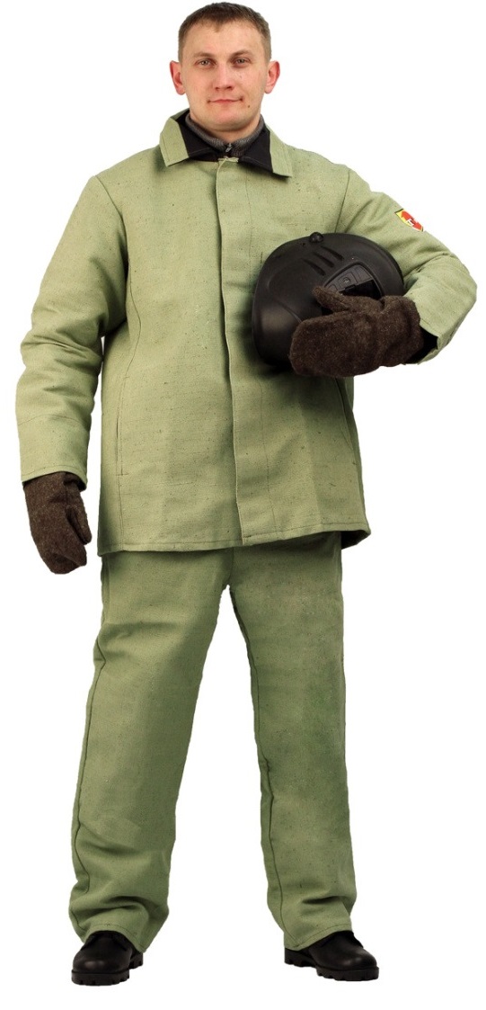 Костюм СВАРЩИК зимний брезентовый с БР (хаки)