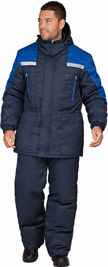 Костюм СПЕЦ зимний с БР (т.синий/василёк)