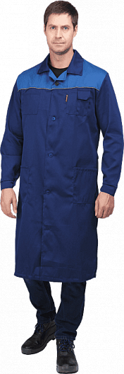 Халат СТАНДАРТ (т.синий/василек)