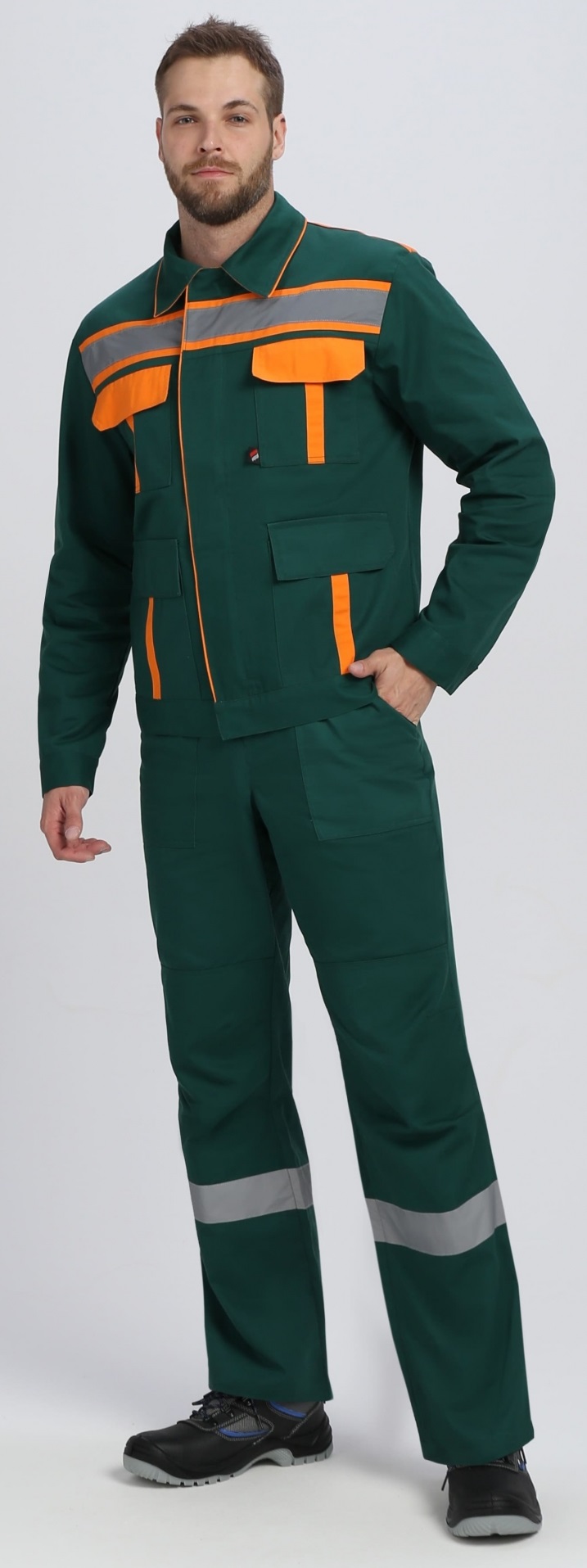Костюм для ИТР СОП IMP с БР (т.зеленый/оранжевый)
