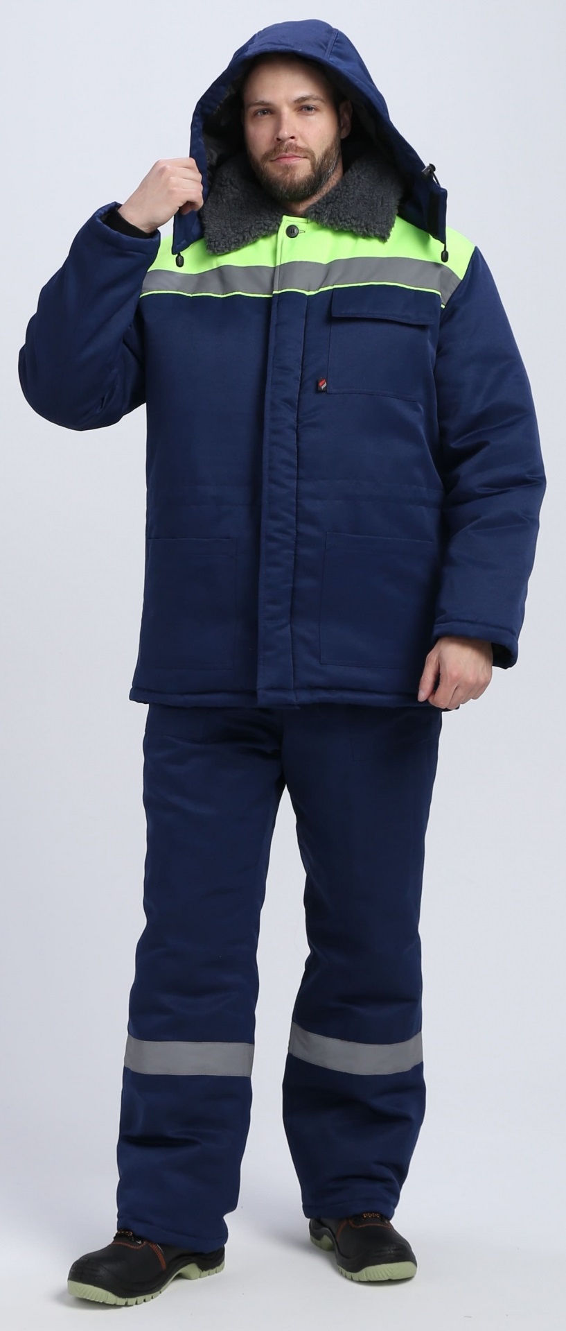 Костюм Т-УЛЬТРА СОП зимний с БР (т.синий/лимонный)