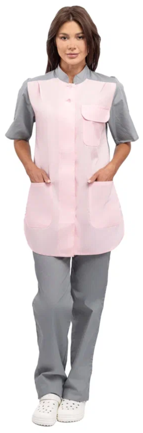 Костюм ОКТАВА женский с БР (серый/розовый)