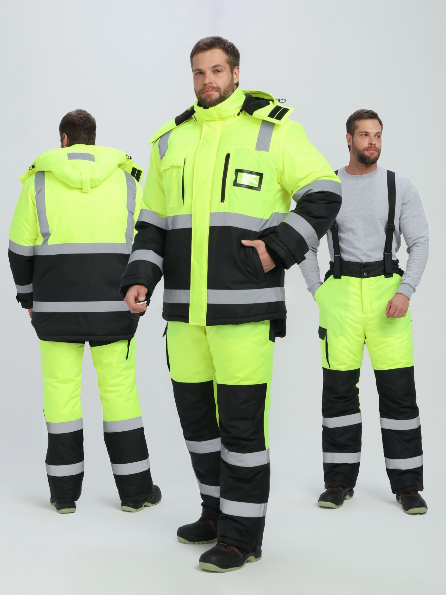 Костюм PROFLINE SPECIALIST зимний сигнальный с БР (желтый/черный)