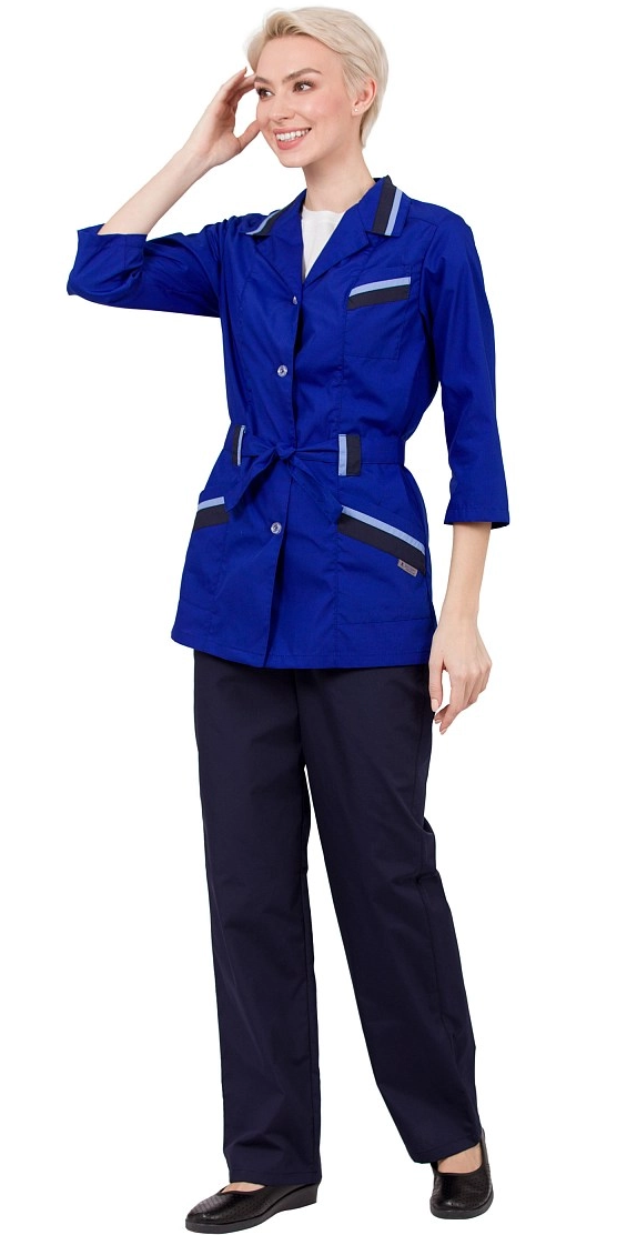 Костюм КАПЕЛЬ женский с БР (синий)
