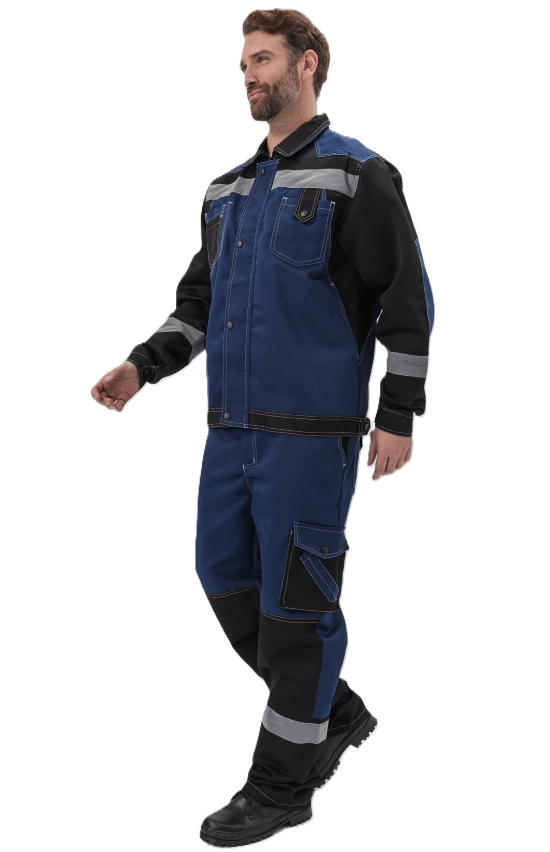 Костюм ВОЛГАРЬ с БР (т.синий/черный)