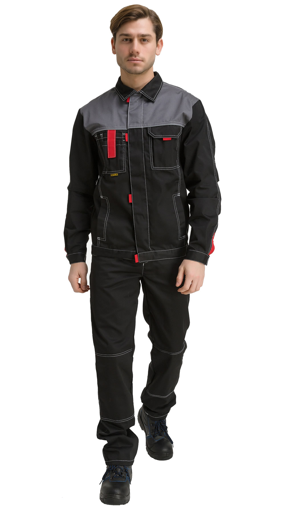 Костюм RONTA KS212 с ПК (черный/т.серый)