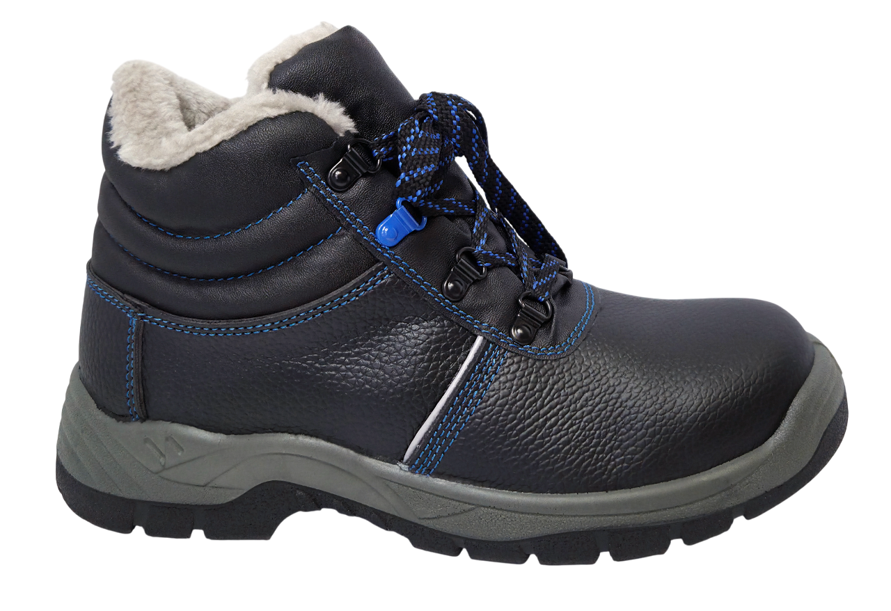 Ботинки РАБОЧИЙ SJ8077-W ПУ-ТПУ иск.мех (черный)