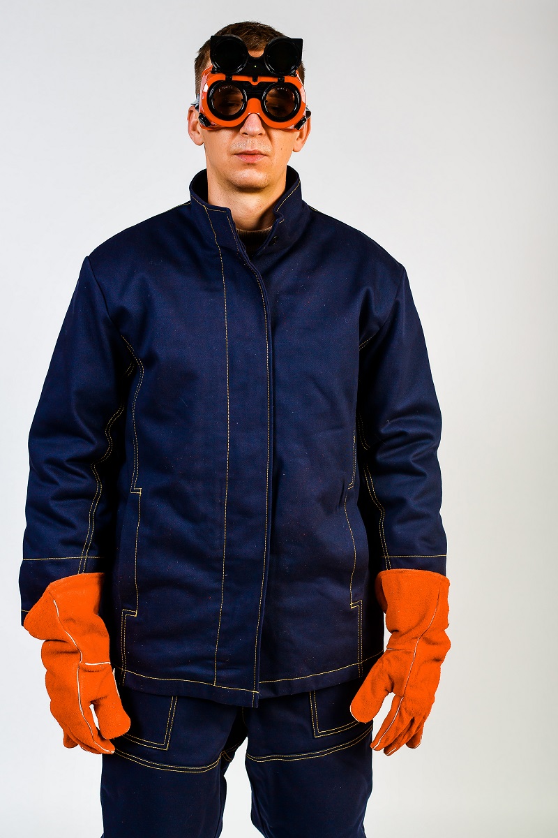 Костюм сварщика ВОЛАТ с БР утепленный 3 класс (синий)