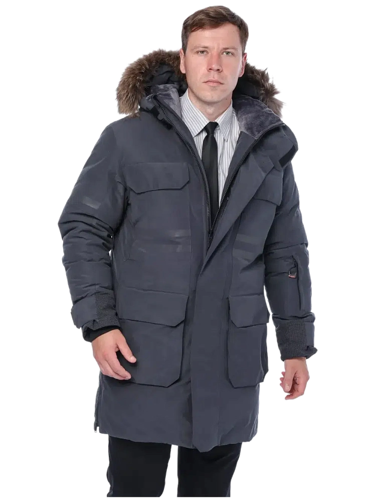 Куртка-парка BRODEKS VIP KW 233 зимняя (т.серый)