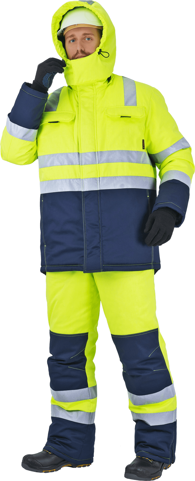 Костюм РЕФЛЕКТ-1 зимний с ПК (желтый/синий)