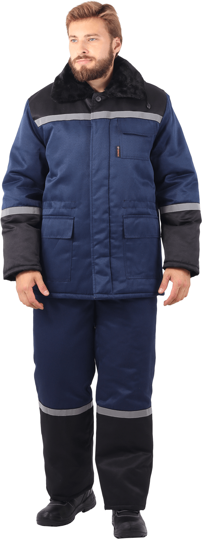 Костюм ЗИМА зимний СОП с БР (т.синий/чёрный)