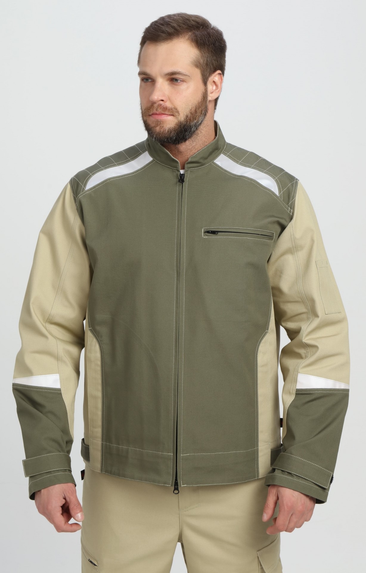 Куртка ЧЕЛСИ CH (хаки/бежевый)