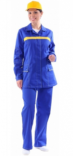Костюм ПРЕМЬЕРА ЛЮКС женский с БР (васильковый)
