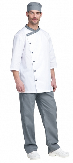 Костюм БИСТРО (белый/т.серый)