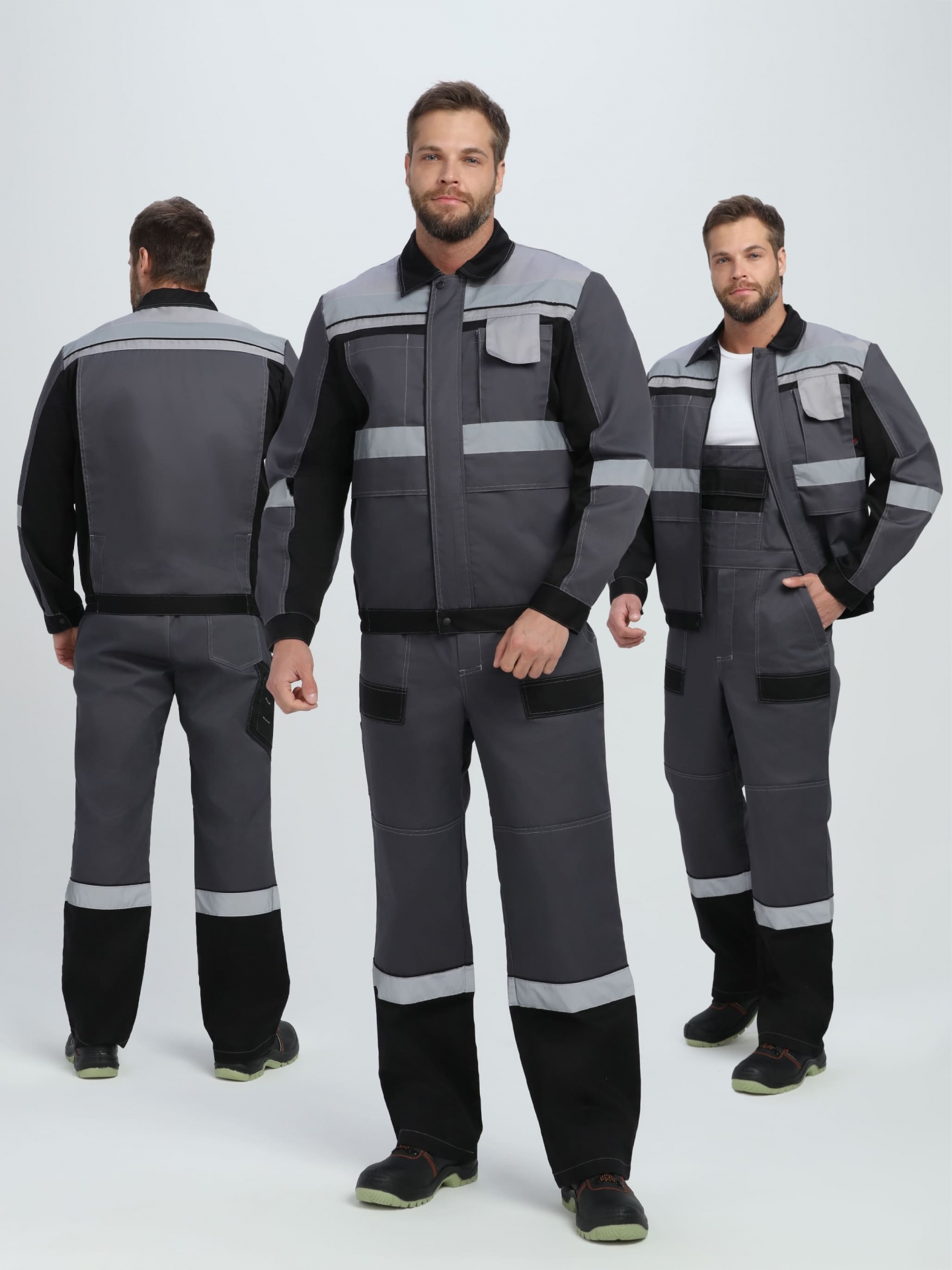 Костюм ВИВАТ-2 ПРЕМИУМ CH МВО с ПК (т.серый/черный/св.серый)