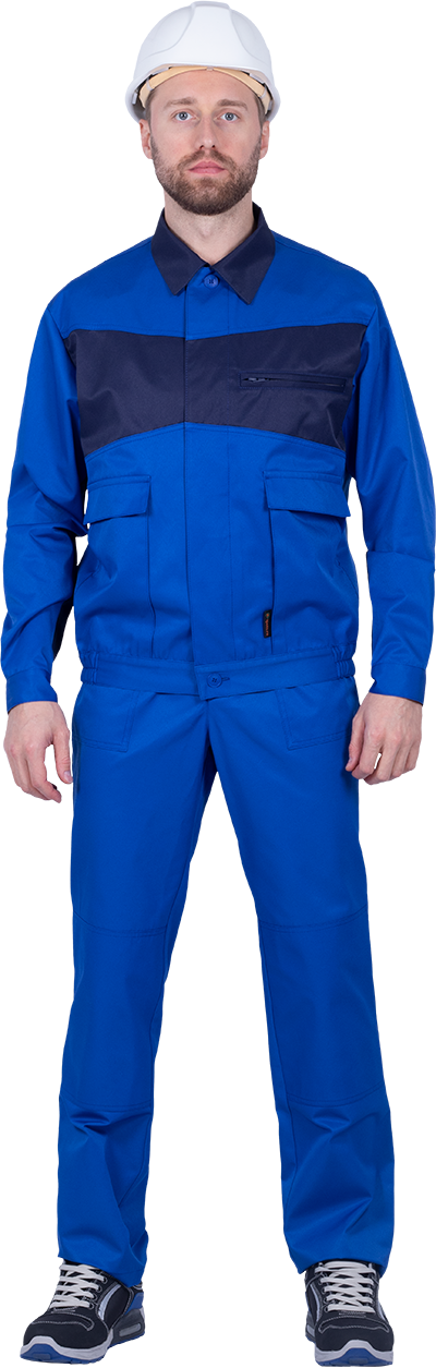 Костюм СПЕЦИАЛИСТ-1 с БР (васильковый/т.синий)