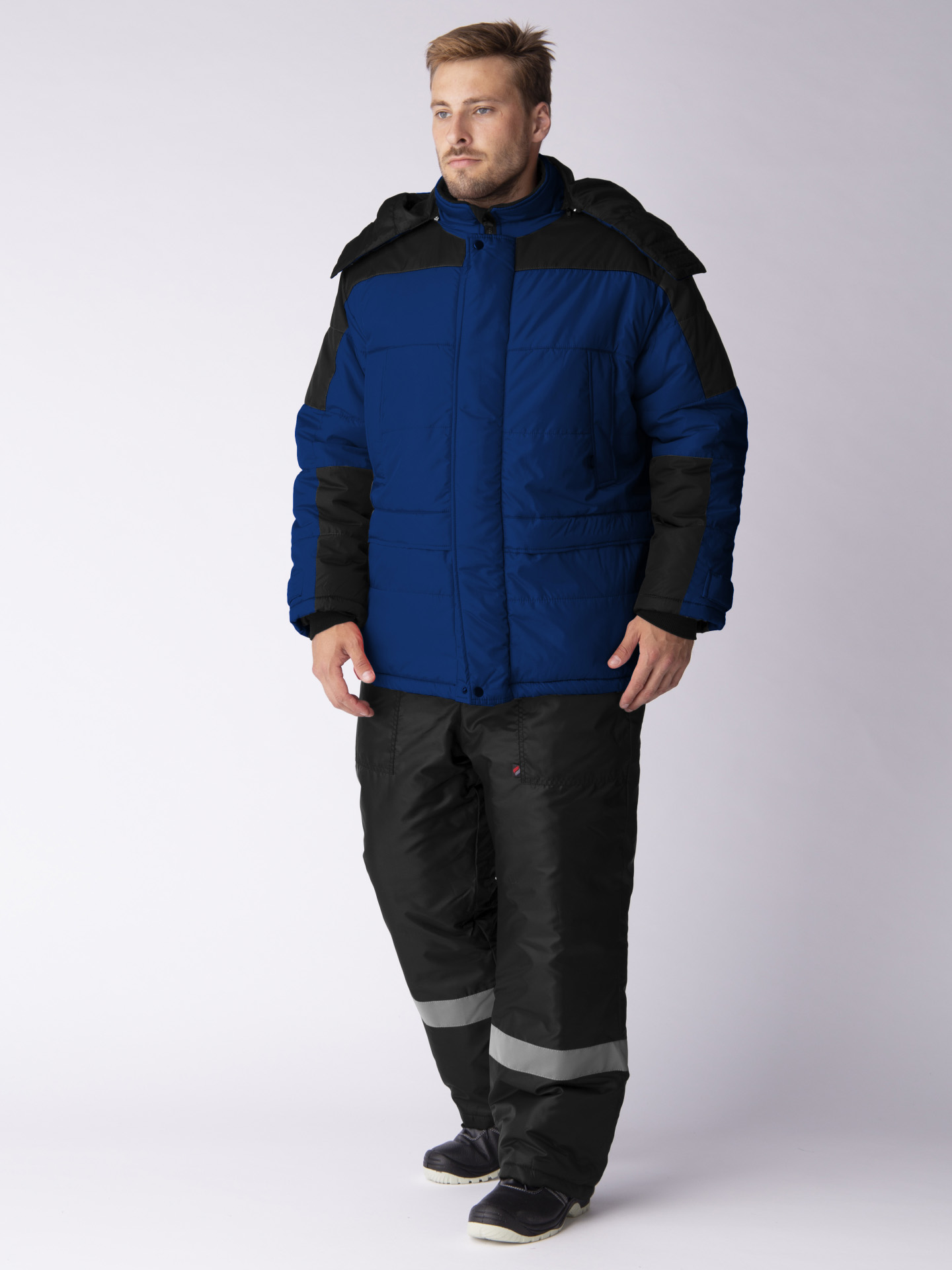 Куртка ЕВРОПА зимняя (т.синий/черный)