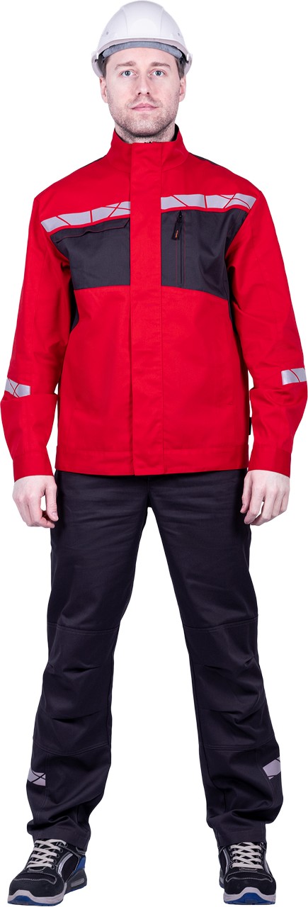 Куртка СТРОНГ (красный/серый)