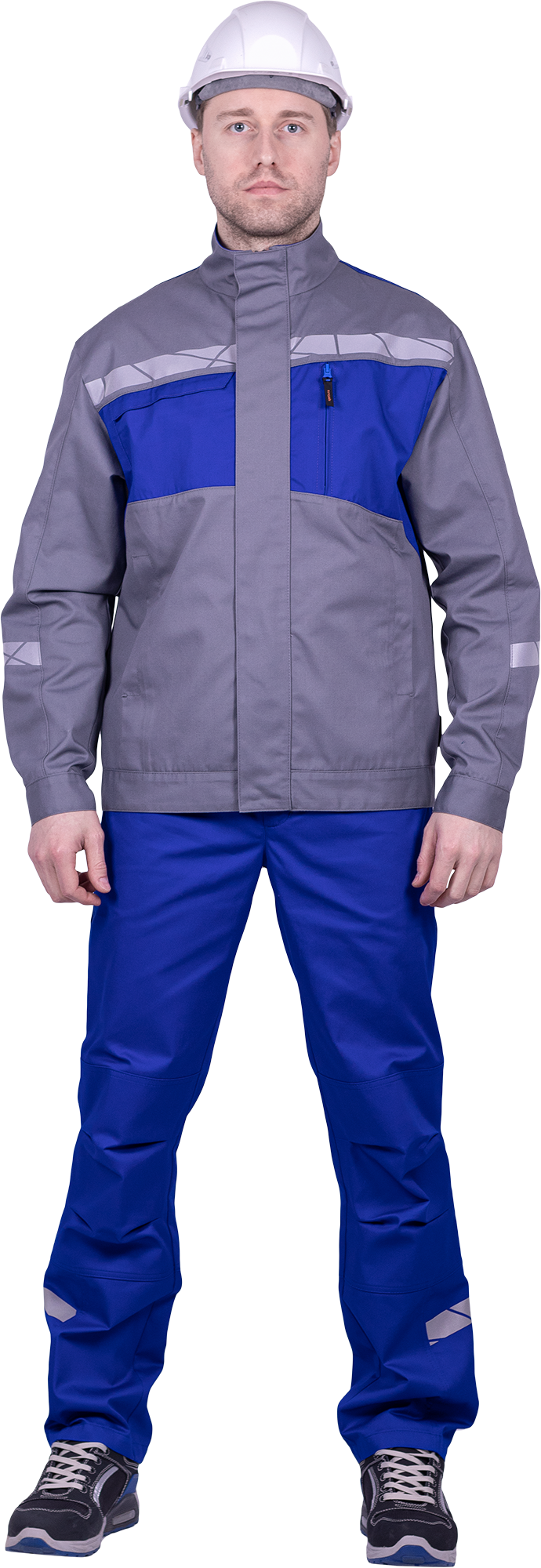 Куртка СТРОНГ (серый/васильковый)