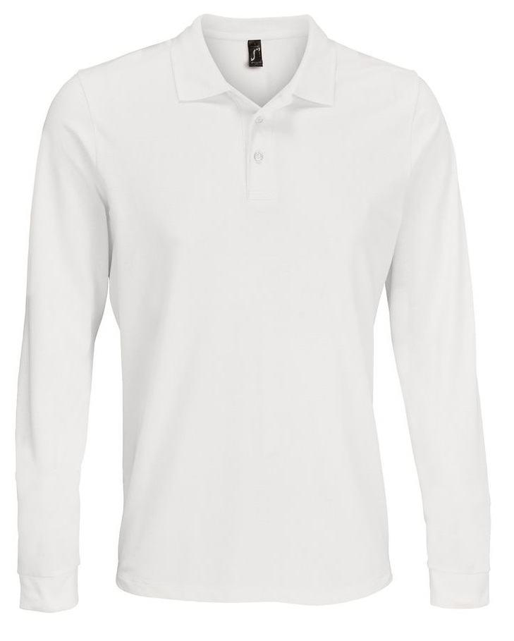Рубашка-поло PRIME LSL с длинным рукавом (белый)