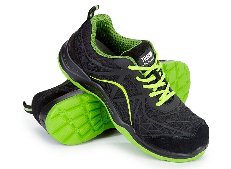 Полуботинки ТРЕЙСЕР-НЕОН ПУ-ПУ с КП (черный/неоновый)