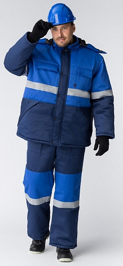 Костюм ПРОФИ-НОРД зимний с ПК (т.синий/васильковый)