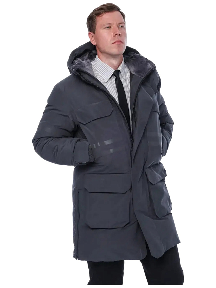 Куртка-парка BRODEKS VIP KW 233 зимняя (т.серый)