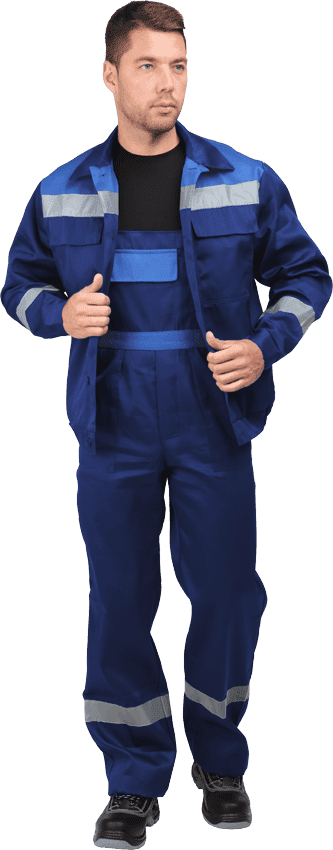 Костюм МАСТЕР ЛЮКС с ПК (т.синий/василек)